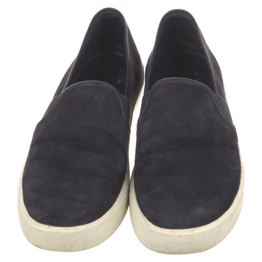 VINCE Blue Suede Sneakers Preston Slip Ons Size 7
